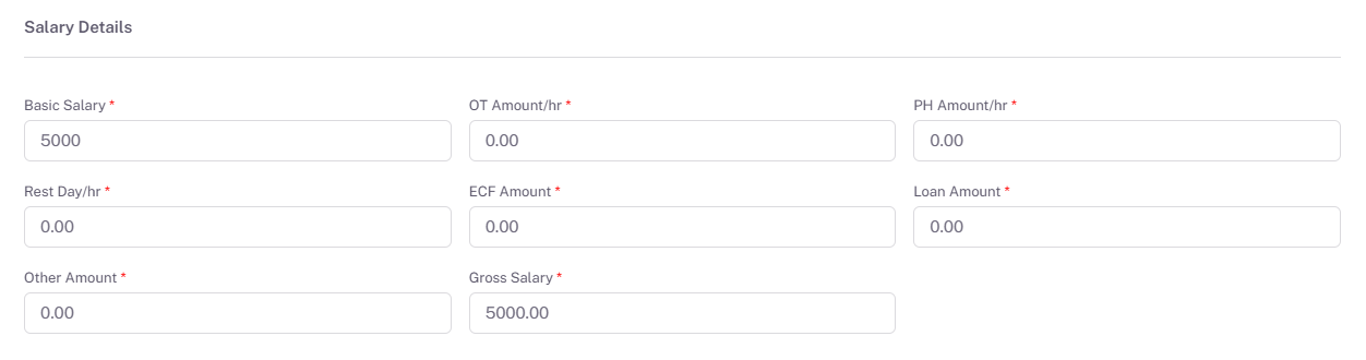 Employee-salary details